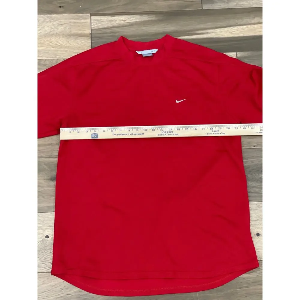 Nike Long Sleeve High‑Low Hem Top Size XL Red Activewear